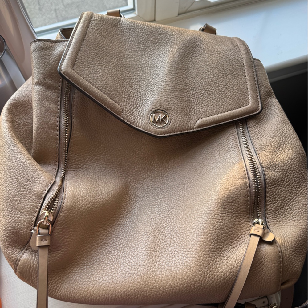 Micheal Kors  Tan Leather Backpack